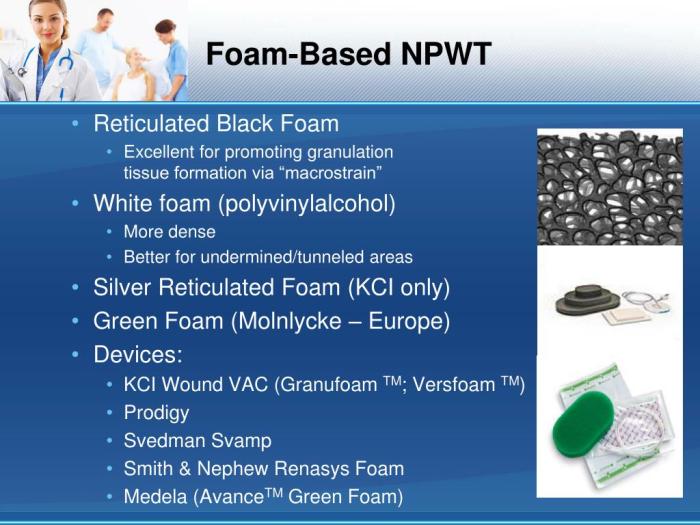 Black foam for wound vac