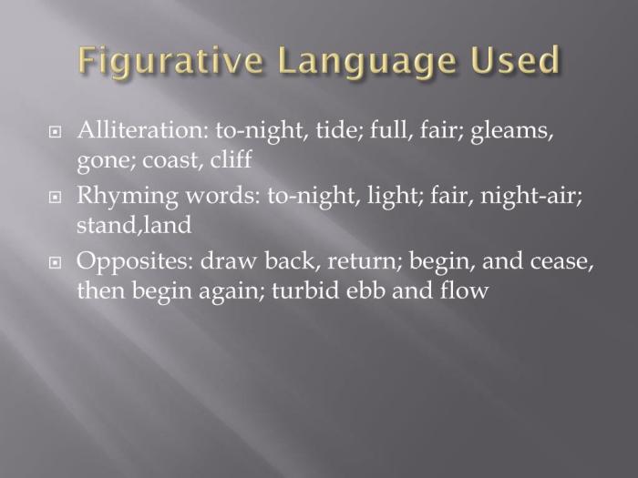 Figurative language in dover beach