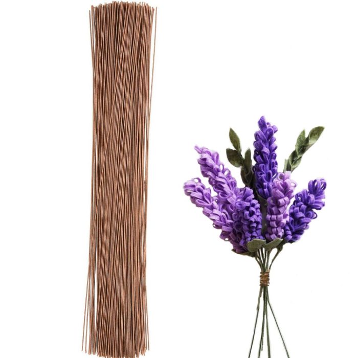 Floral wire is used to lengthen and strengthen flower stems.